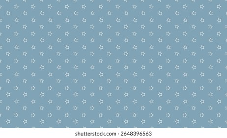 Fundo azul do bebê sem costura com padrão de contorno de estrela branca. Ideal para impressões infantis, tecidos infantis, papel de embrulho, scrapbooking digital e projetos com temas pastel macio.