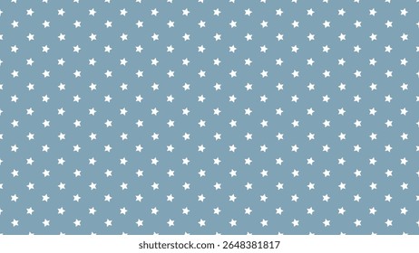 Seamless baby blue star pattern background, cute minimalist vector for nursery design, kids fabric, baby shower, scrapbooking, wrapping paper, wallpaper, and children-themed digital projects.