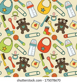 Seamless Baby Boy Pattern