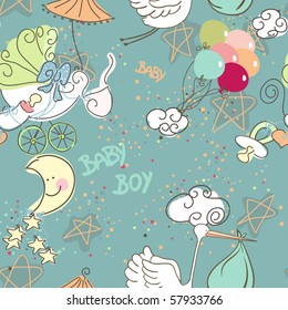 seamless baby boy pattern