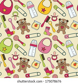 Seamless Baby Girl Pattern