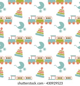 Seamless baby pattern.