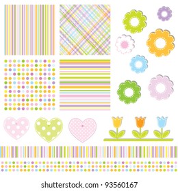 Patrón de bebé sin problemas con líneas coloridas. Agradables plantillas para álbumes, artesanías, proyectos domésticos, invitaciones, baby ducha, anuncios de fiestas.
Bonitas texturas decorativas y elementos de diseño
