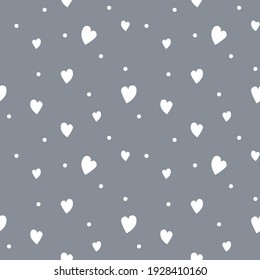 
Seamless baby pattern with cute hearts and dots. Ideal for baby fabrics, textiles, backgrounds, packaging, covers. Creative background vector