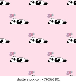 Seamless baby pattern with cute pandas. Best Choice for cards, invitations, printing, party packs, blog backgrounds, paper craft, party invitations, digital scrapbooking.