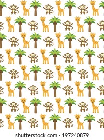 seamless baby pattern design. vector illustration