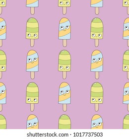 Seamless baby pattern with kawaii characters. Best Choice for cards, invitations, printing, party packs, blog backgrounds, paper craft, party invitations, digital scrapbooking.