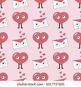 Seamless baby pattern with kawaii characters. Best Choice for cards, invitations, printing, party packs, blog backgrounds, paper craft, party invitations, digital scrapbooking.