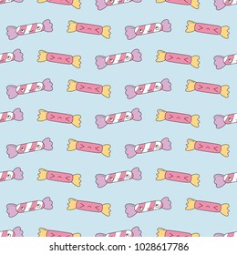 Seamless baby pattern with kawaii characters. Best Choice for cards, invitations, printing, party packs, blog backgrounds, paper craft, party invitations, digital scrapbooking.