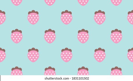 Patrón de bebé sin foco. Impresión de fresa. Ilustración vectorial.