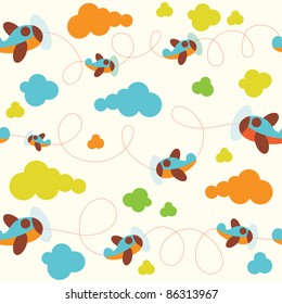 seamless baby pattern. vector illustration