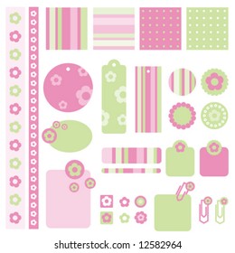Seamless baby patterns. Lovely templates for scrapbook, craft, home projects, invitations, baby shower, party announcements.
Nice modern decorative textures and design elements
