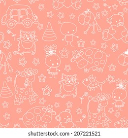 Seamless baby pink background 