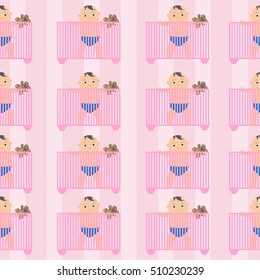 Seamless baby shower pattern