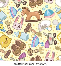 seamless baby toy pattern