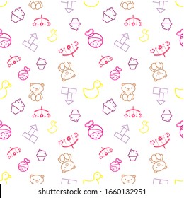 seamless baby toys vector background