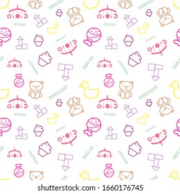 seamless baby toys vector background, textile, etc