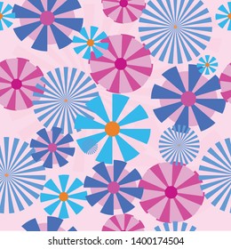Seamless bacground with flowers in bright colour