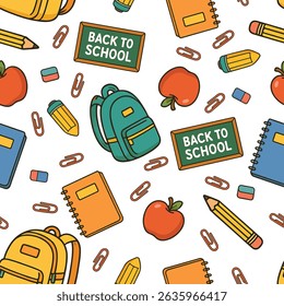 Seamless Back to School Pattern Collection