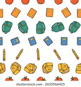 Seamless Back to School Pattern Collection