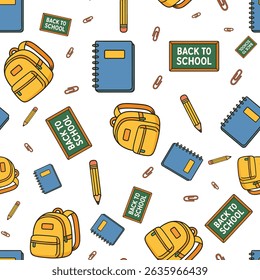 Seamless Back to School Pattern Collection