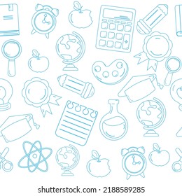 Volver sin problemas al patrón de línea de estilo escolar. Ilustración del vector
