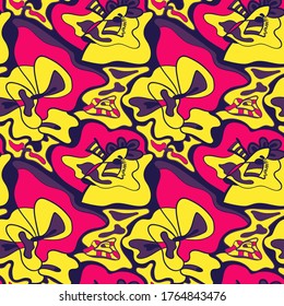 Seamless backdrop with abstract 
 colorful patterns. 