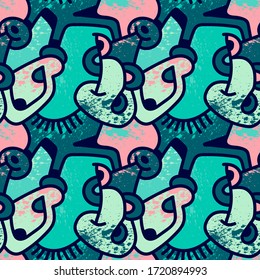 Seamless  backdrop with abstract hand draw pattern.