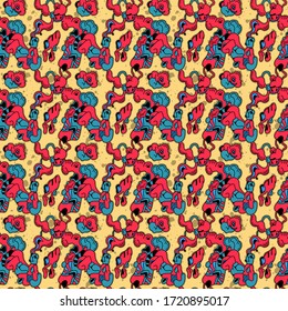 Seamless  backdrop with abstract hand draw pattern.