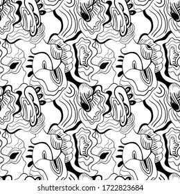 Seamless  backdrop with abstract hand draw pattern.