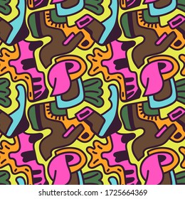 Sensación perfecta con patrón abstracto de dibujo a mano.