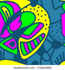 Seamless  backdrop with abstract hand drawn pattern.