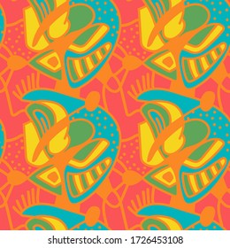 Seamless  backdrop with abstract hand drawn pattern.