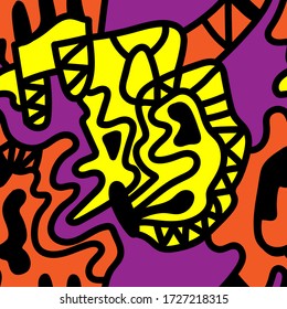 Seamless  backdrop with abstract hand drawn pattern.