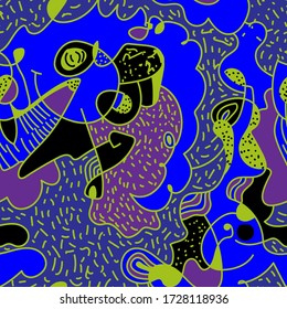 Seamless  backdrop with abstract hand drawn pattern.