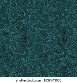 Seamless backdrop with abstract hand drawn pattern.