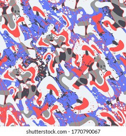 Seamless backdrop with abstract strange patterns, dots, spots.