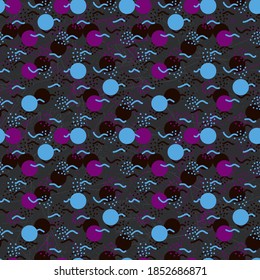 Seamless backdrop with circles, hand drawn abstract pattern for wallpapers, creative ideas