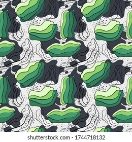 Seamless backdrop with colorful hand draw abstract patterns.