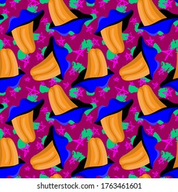 Un telón de fondo incomparable. La mano colorida dibuja labios con lenguas, estrellas.