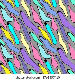Sensación de fondo incomparable con coloridas formas de dibujo manual de olas.