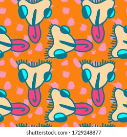Seamless backdrop with cute hand draw repeat flies.