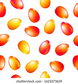 A seamless backdrop of Easter eggs. Vector illustration