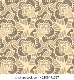 Seamless backdrop with floral unusual pattern 