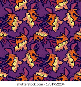 Seamless backdrop with hand draw colorful abstract pattern.
