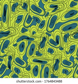 Seamless backdrop with hand draw curly abstract patterns.