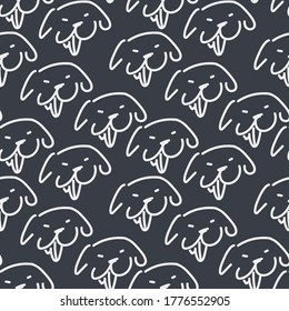 Seamless backdrop with hand draw dogs.