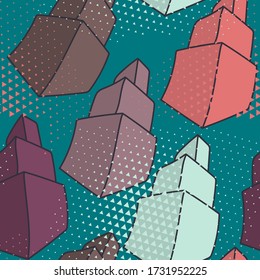 Seamless backdrop with hand draw pyramids.