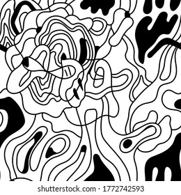 Seamless backdrop with unusual abstract hand draw patterns.