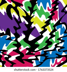 Sensación perfecta con patrones abstractos de onda dibujados a mano.